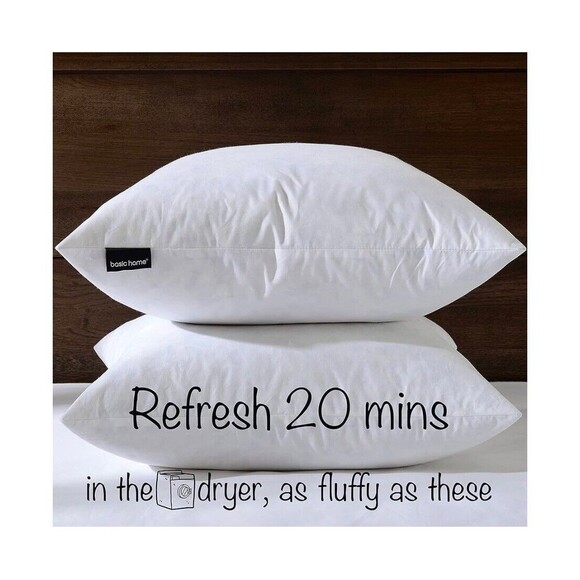 Euro Throw Pillow Inserts 24x24 Perfect Karate Chop Decorative Down Feather - Picture 2 of 4